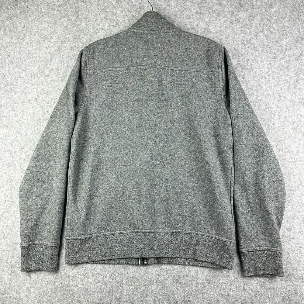 Banana Republic Jacket Men M Gray Fleece St Jaspe Full Zip Casual Modern Button*